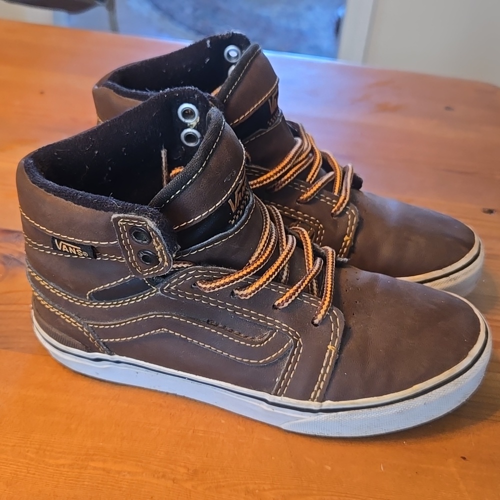 Boys Vans Brown High Tops size 13.5